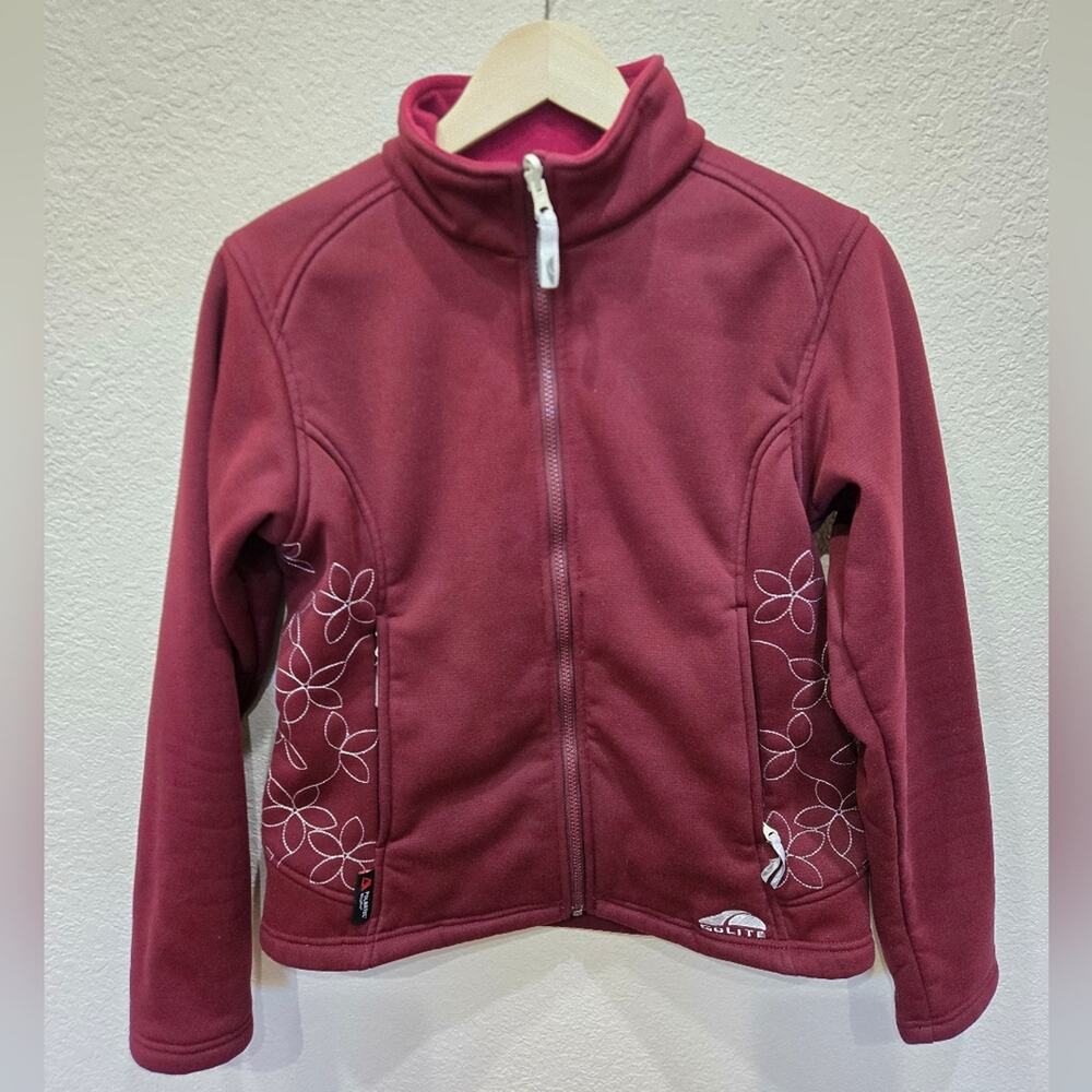 GoLite Polartec Women's Burgundy Ski And Snow Jacket with Floral Design Medium